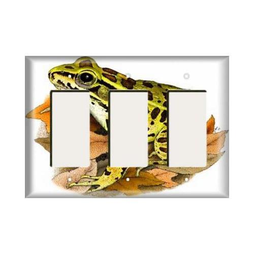 SnazzySwitch Frog On Leaves - Light Switch Plate Cover