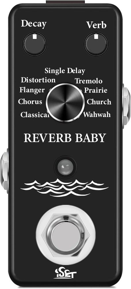 ISET Digital Reverb Guitar Pedal with 9 Modes Effect