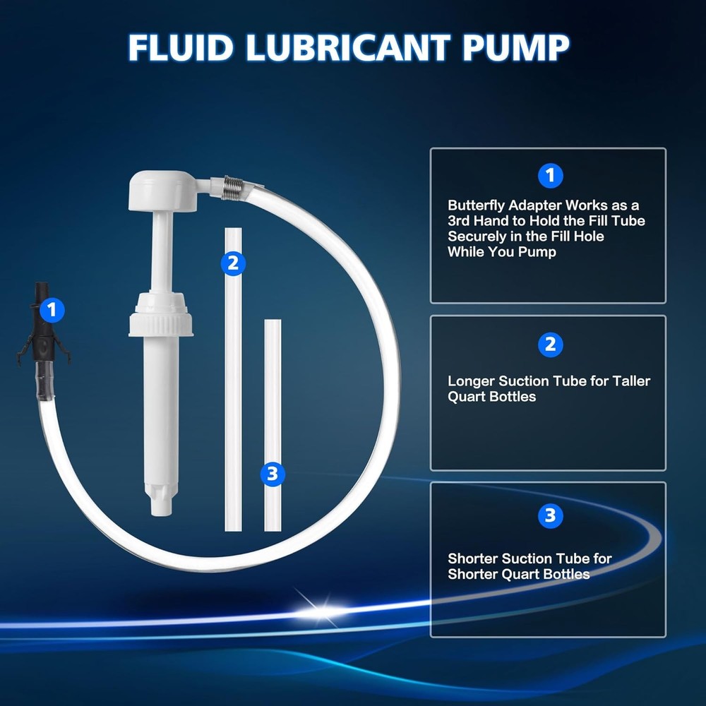 Fluid Pump for Standard Quart Bottles - 8cc Per Stroke, Transmission...
