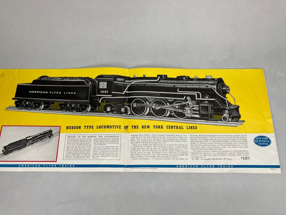 AMERICAN FLYER ORIGINAL 1937 CATALOG EXCELLENT CONDITION