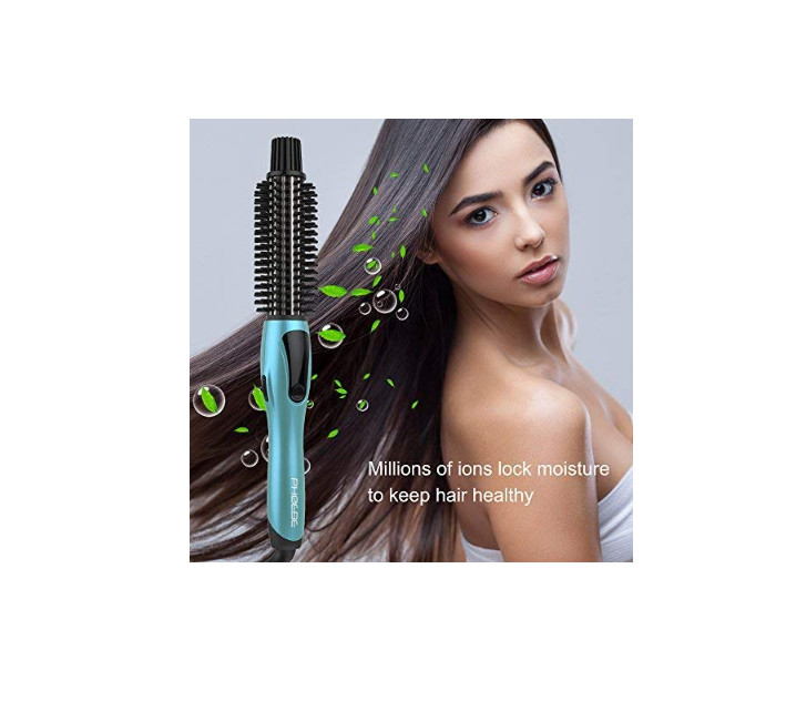 1" Dual Voltage Ceramic Curling Iron, Ionic Hot Brush for Long Hair