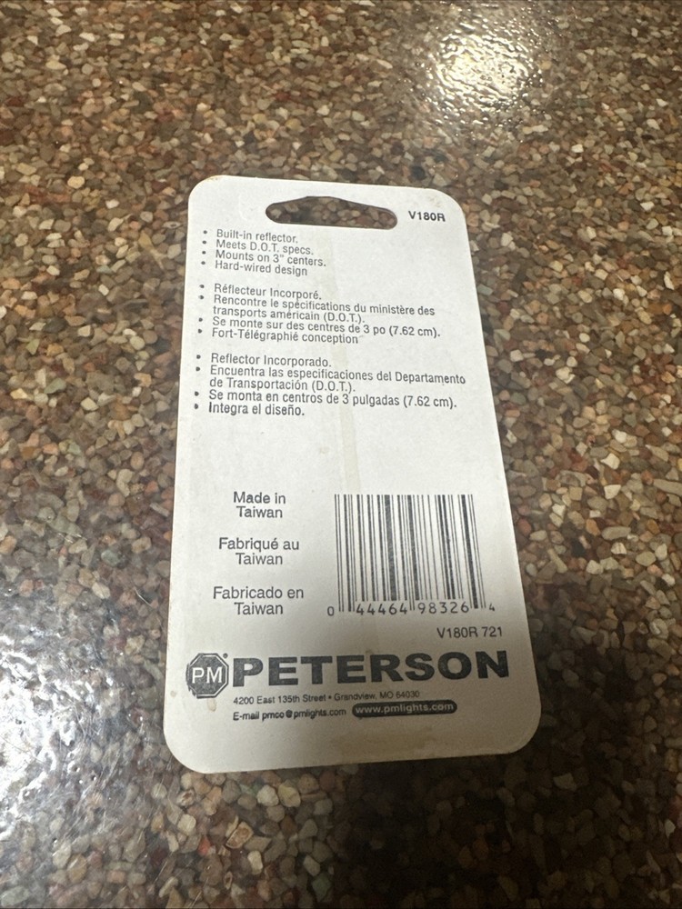 Peterson V180R Clearance Red Light NOS