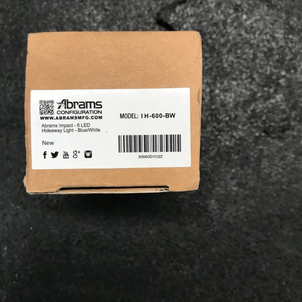 Abrams LED Mount Light IH-600-BWBlue/White Hideaway Surface Impact 6   1007