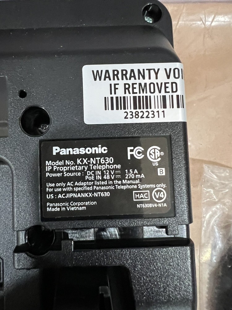 Panasonic KX-NT630-B / KX-NT630 IP Display (Black) *Refurbished*