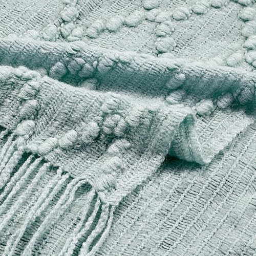 Throw Blanket 50x60 Inches Throw Textured Solid Soft Sofa Couch 50"x60" Beige