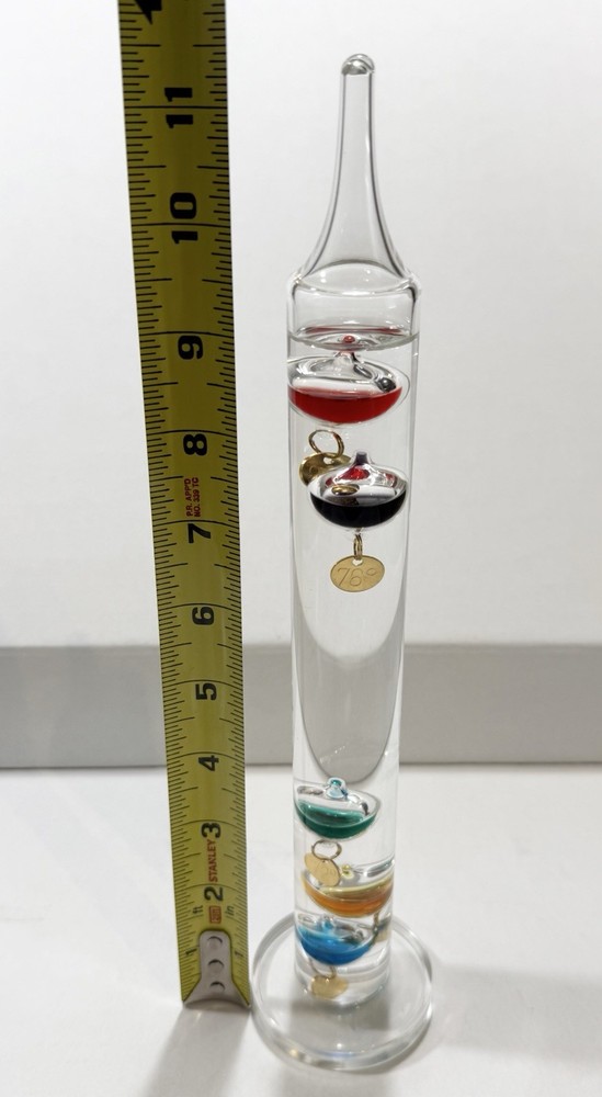 Galileo Glass Thermometer (5 Bulb) 11.5”