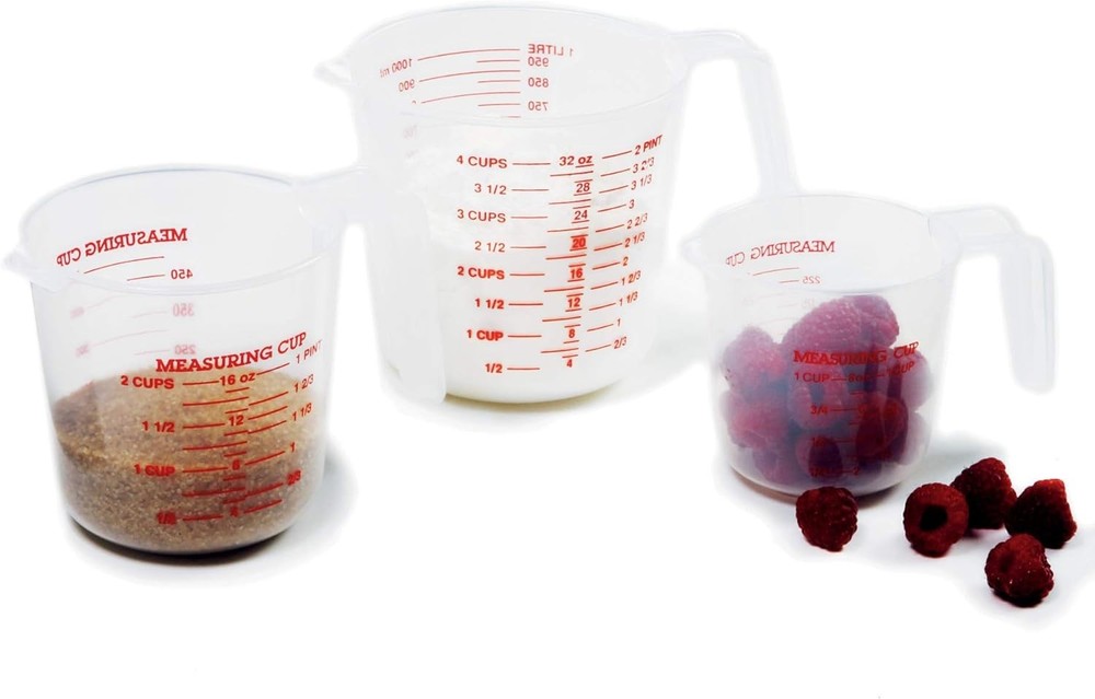2 Plastic Measuring Cup, Multicolored