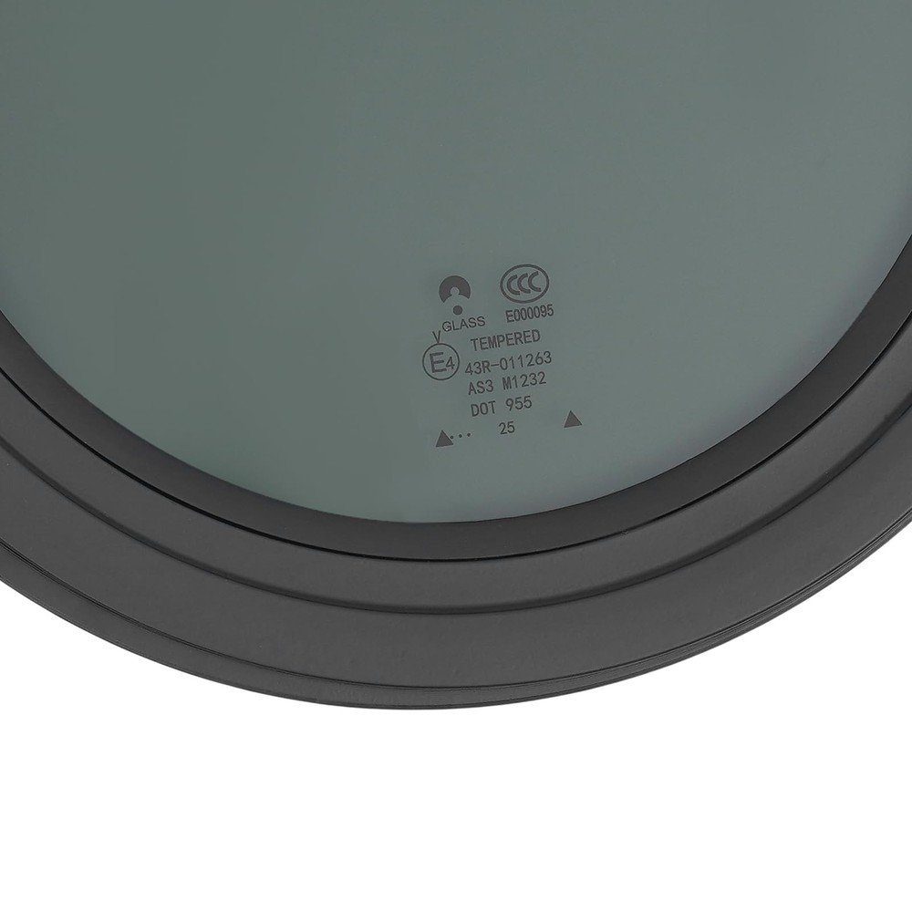 Round Fixed RV Exit Emergency Window with Trim Ring Aluminum Alloy