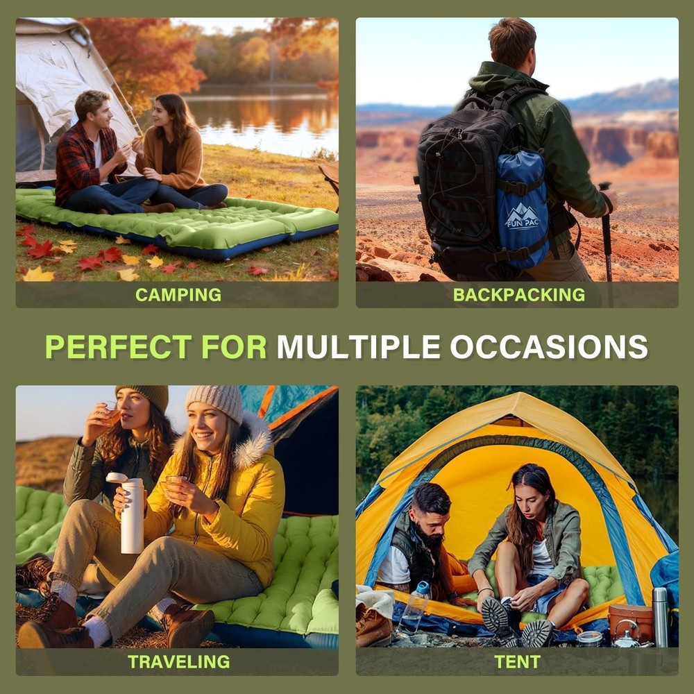 Self-Inflating Sleeping Pad for Camping - Lightweight, Waterproof & Portable