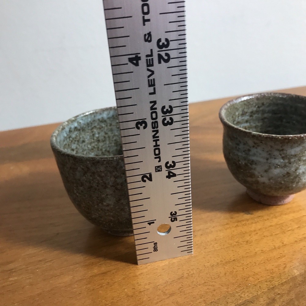 Japanese Style Studio Pottery Glazed Nesting Cups