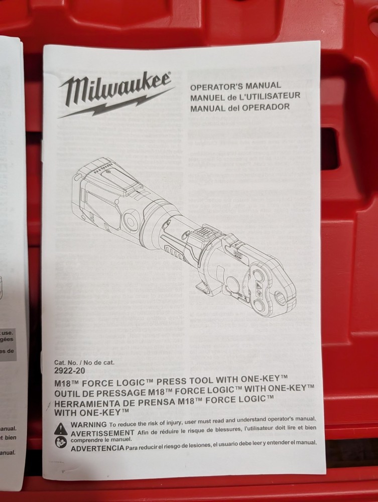milwaukee 2922-20 m18 force logic press tool