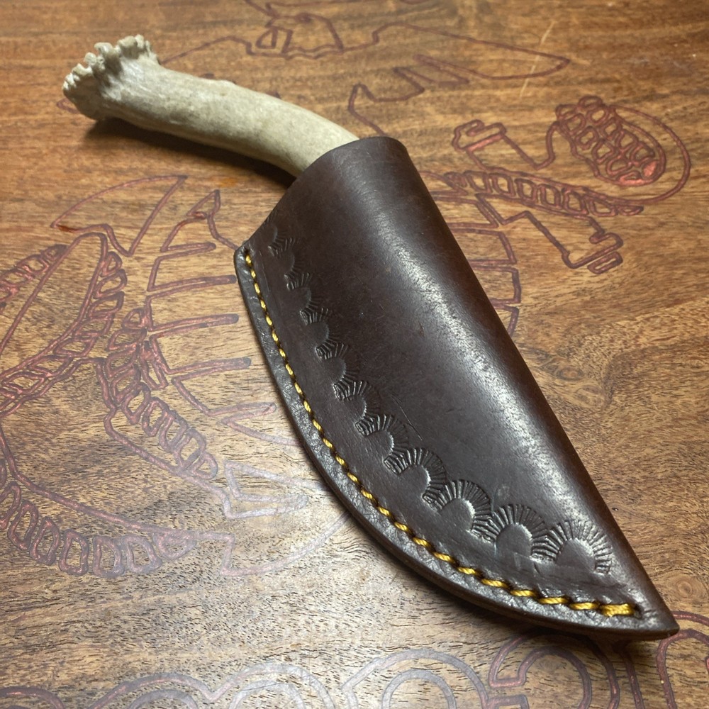 Bushcraft Stone/Flint Fixed Blade knapping Arrowhead Knife