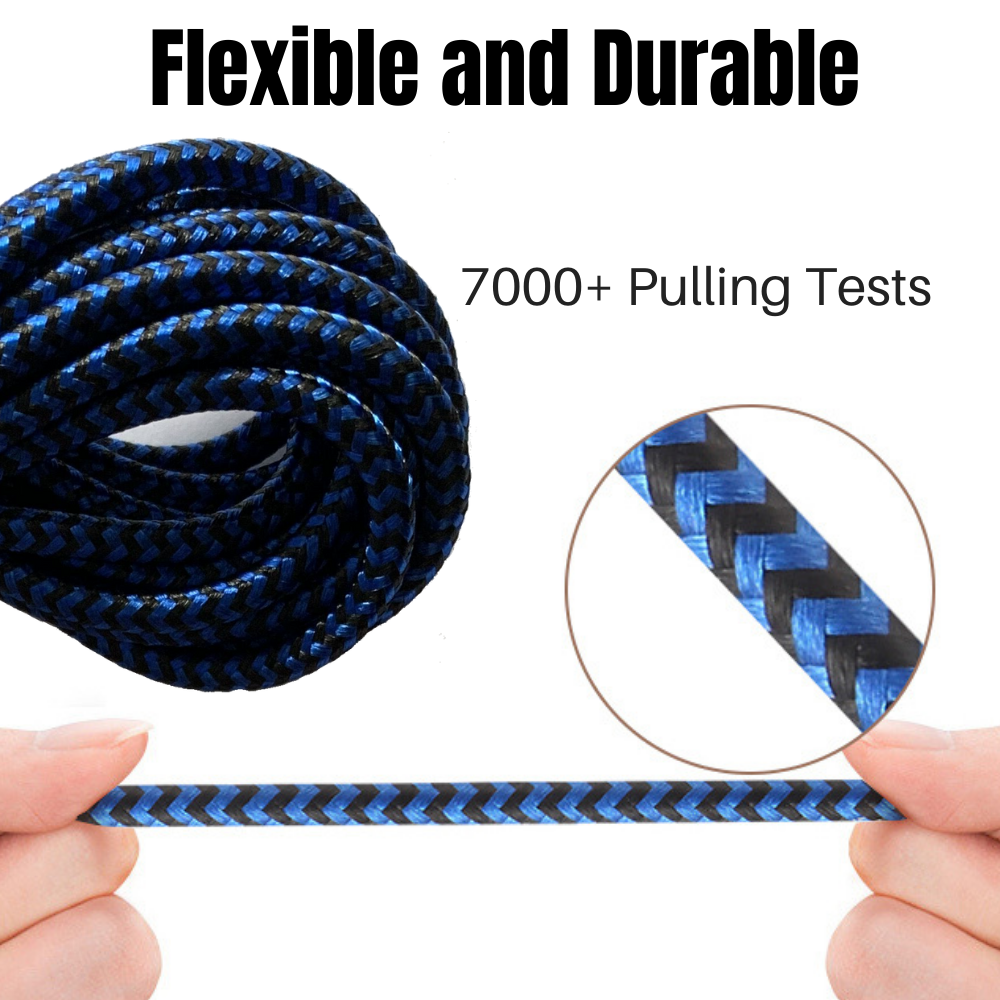 3 Pack USB Fast Charger Cable 10 FT Charging Data Sync Cord For iPhone iPad iPod