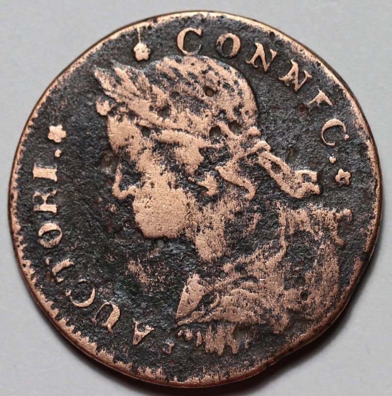1787 Connecticut Colonial Copper, Draped Bust Left