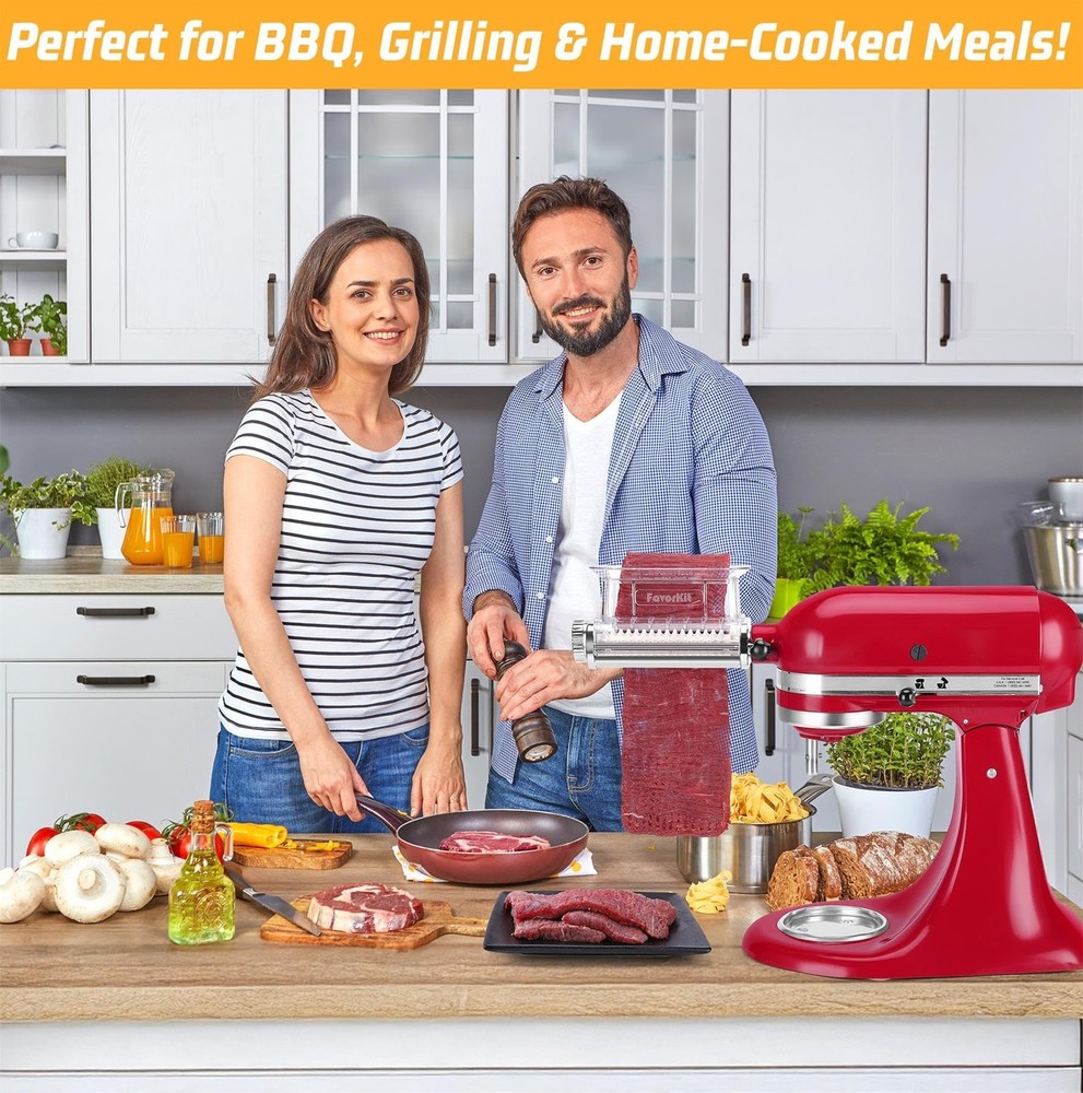 Adjustable 3 Thickness Meat Tenderizer Attachment for Kitchenaid Stand