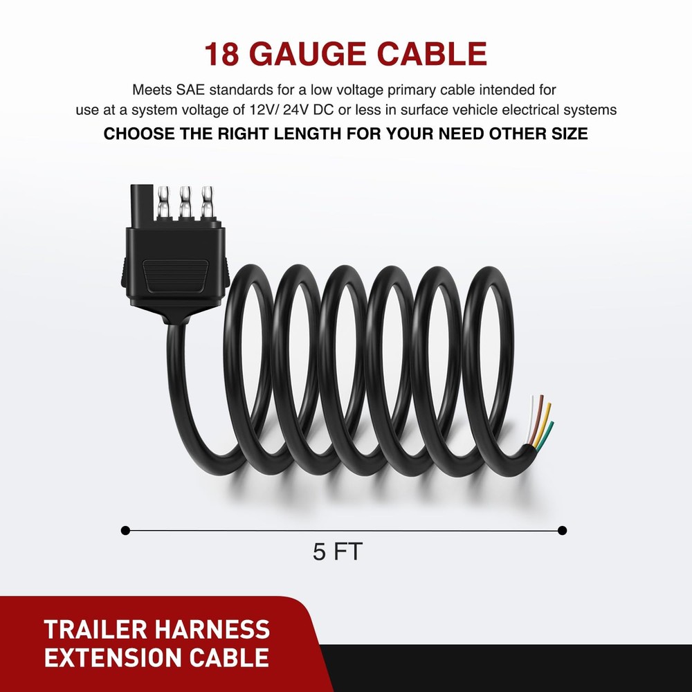 Male End Jacket Wiring Harness 5FT, 5FT