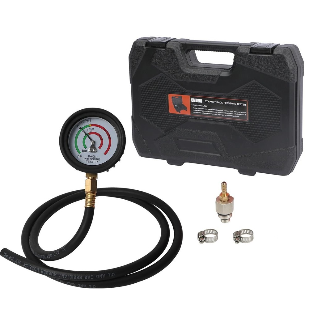 Auto Car Exhaust System Back Pressure Tester Meter Gauge Test Tool Kit Sensor