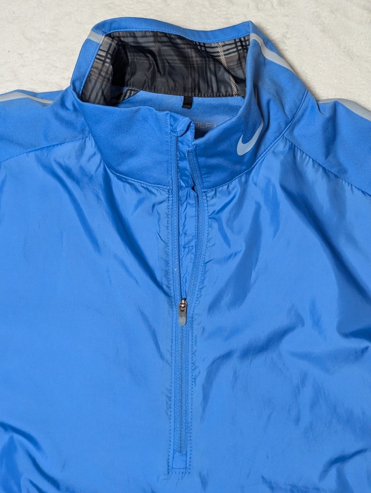 Nike Golf Windbreaker Men’s Medium 1/2 Zip Pullover Short Sleeve Blue