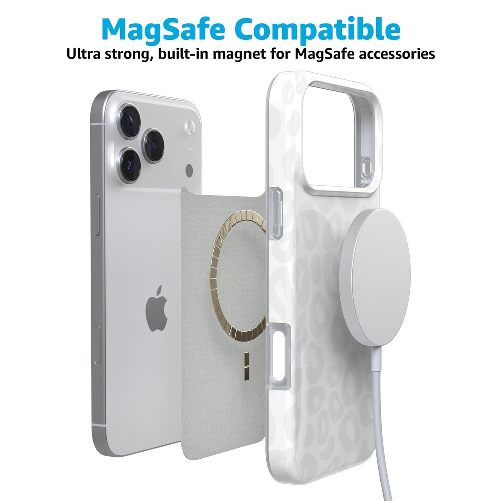 Casely iPhone 17 Pro Max Case | Into The Wild | White Snow Leopard | Compatible
