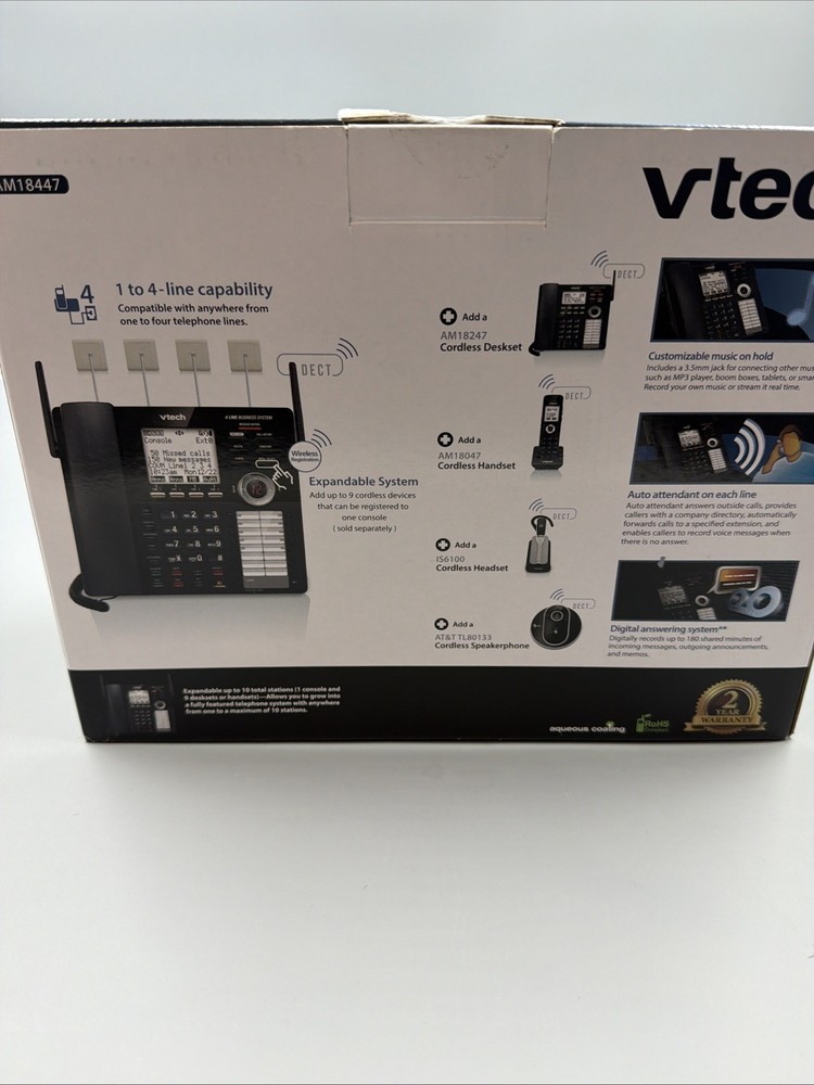VTech AM18447 Business Office Phone System Main Console