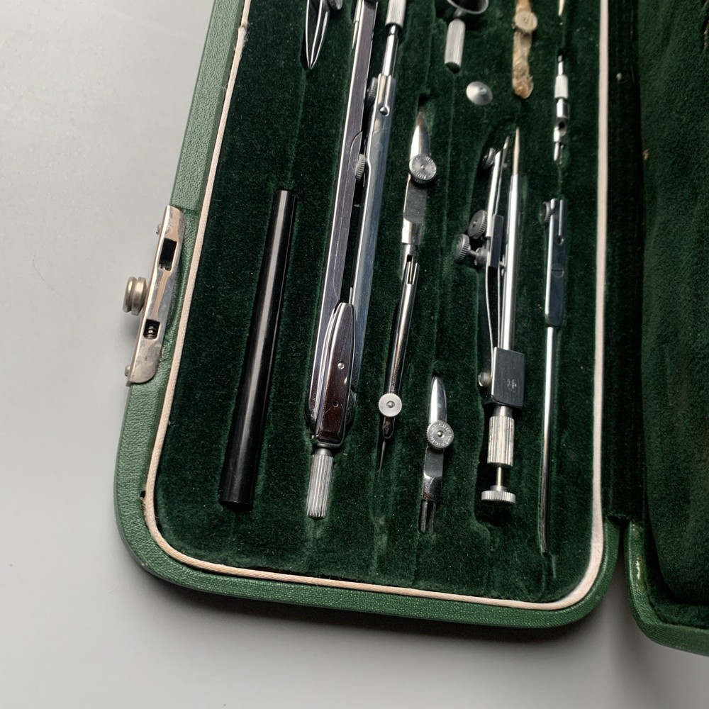Vintage Original RICHTER 5 SC Precision Drawing Instruments – 1950s – Chrome