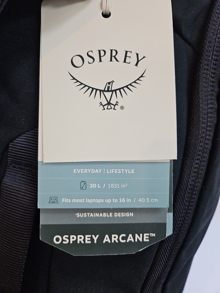 Osprey Arcane Duffel Bag/Backpack 30L. Black.