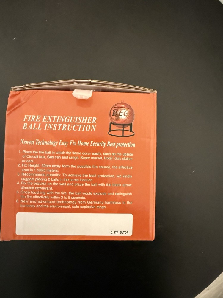 1 PACK Automatic Portable Fire Ball Extinguisher with Mounting Bracket for Home