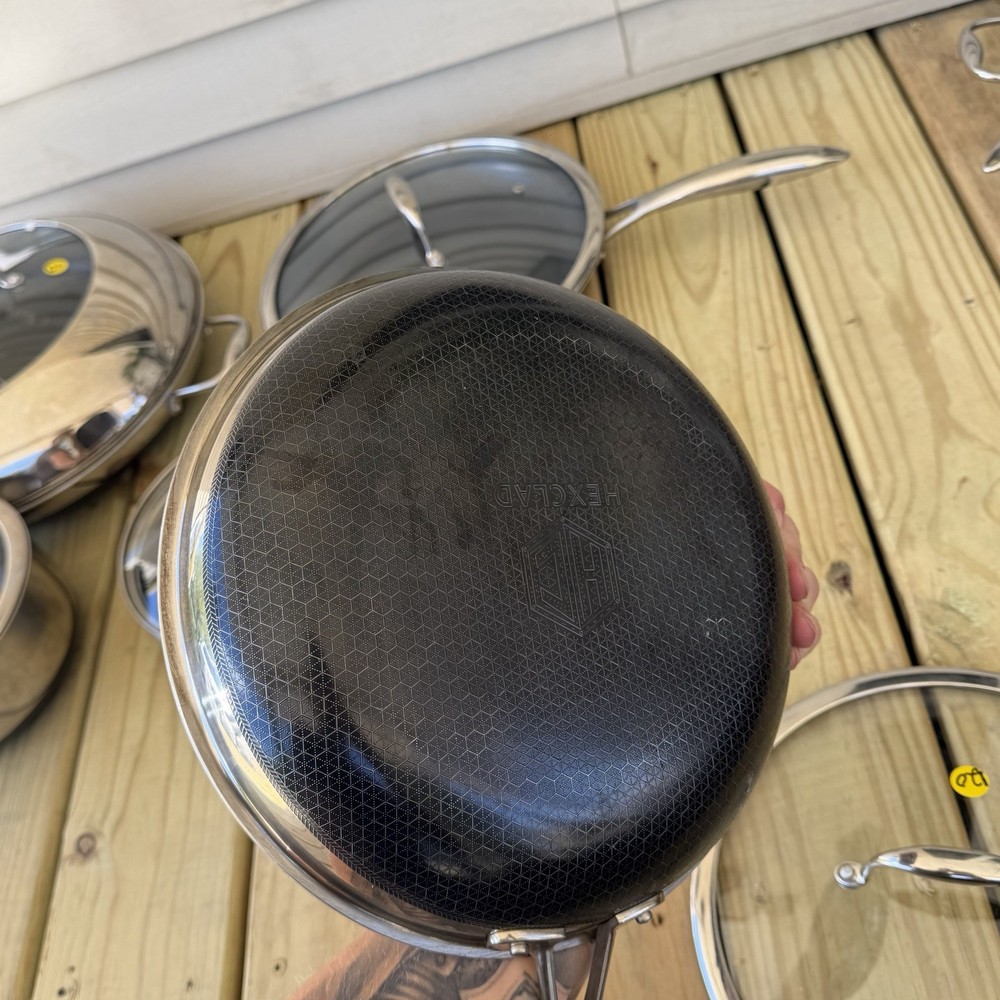 Hexclad Hybrid Cookware 10 Piece Set Preowned Great Condition