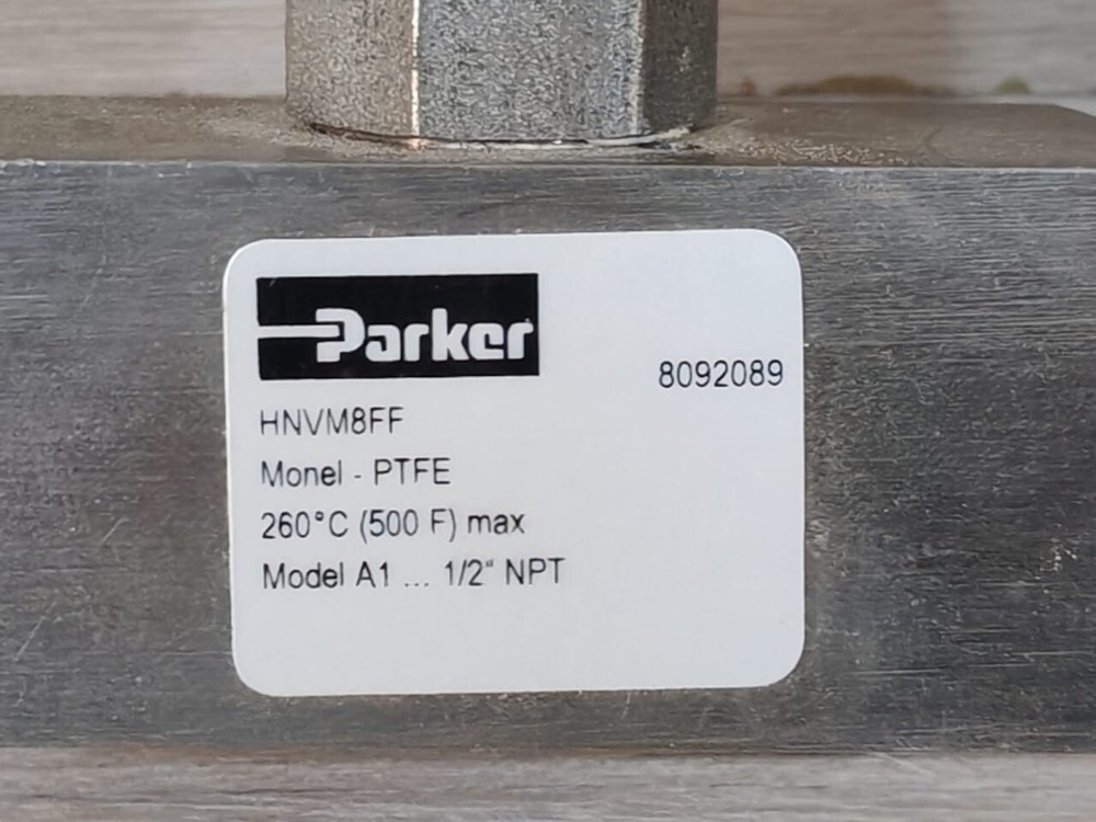 PARKER HNVM8FF BAR STOCK NEEDLE VALVE MONEL