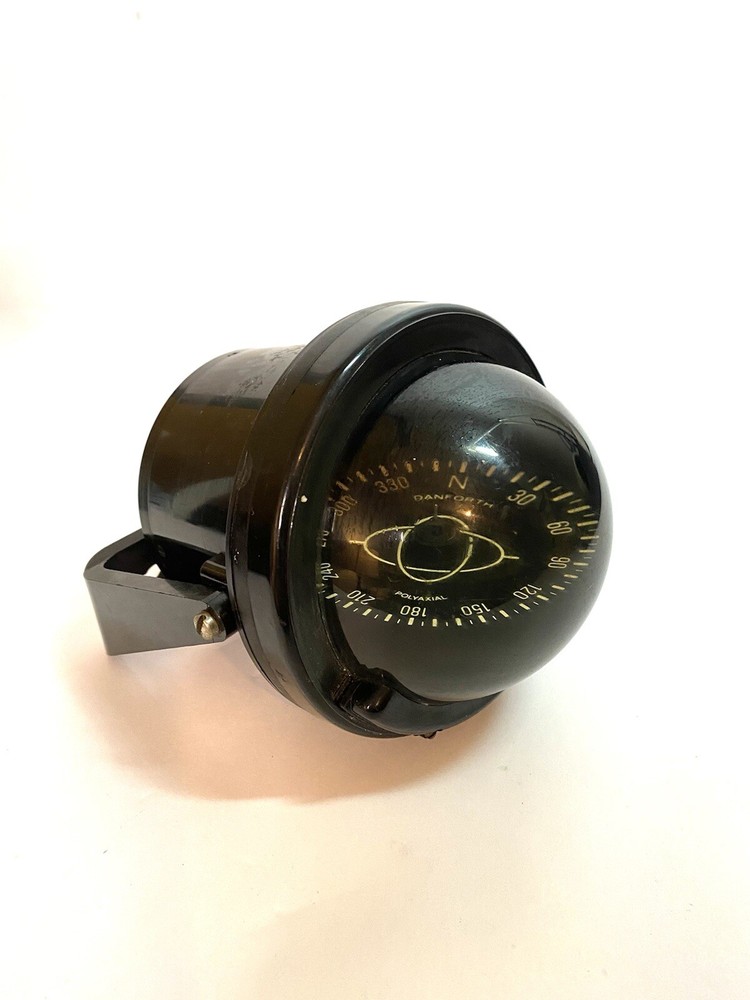 Vintage Danforth Polyaxial Nautical Marine Compass Universal Mount Made in USA