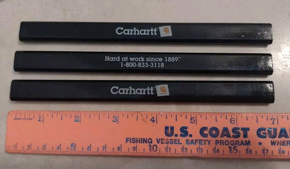 Carhartt Construction Pencils Black Flat, Sets Of 4