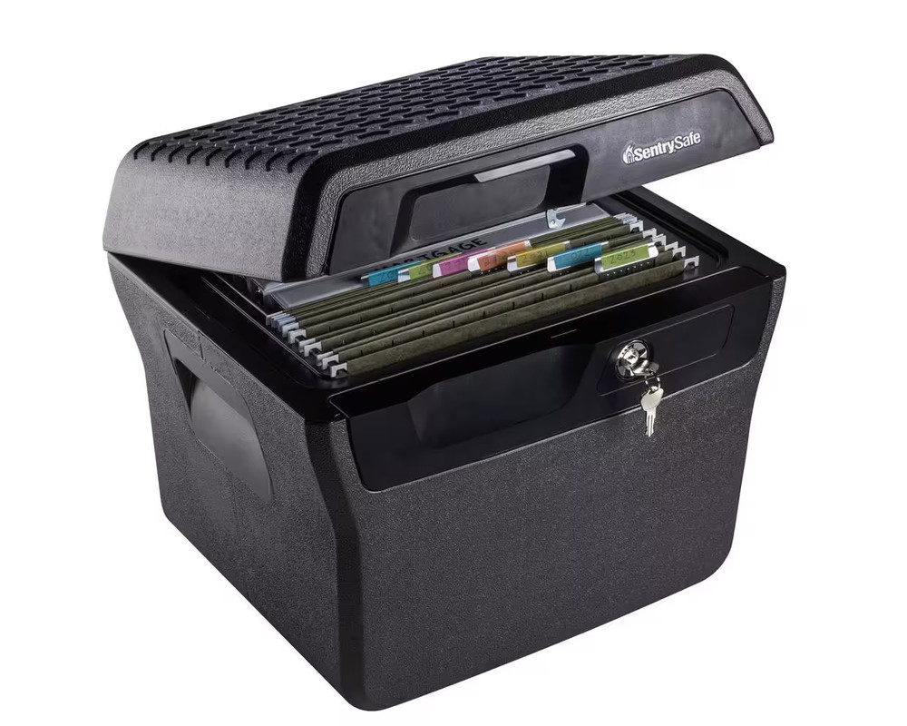 SentrySafe Key Lock Box 0.66 cu. ft. Fireproof/Waterproof Polyethylene 2-Handles