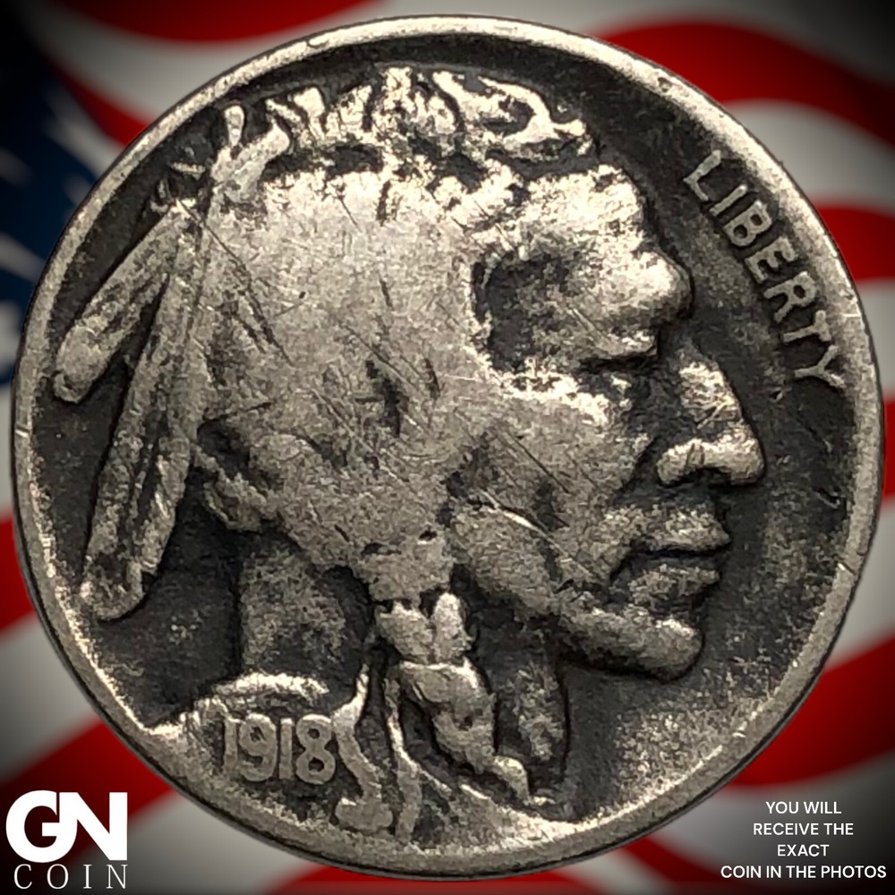 1918 D Buffalo Nickel X5604