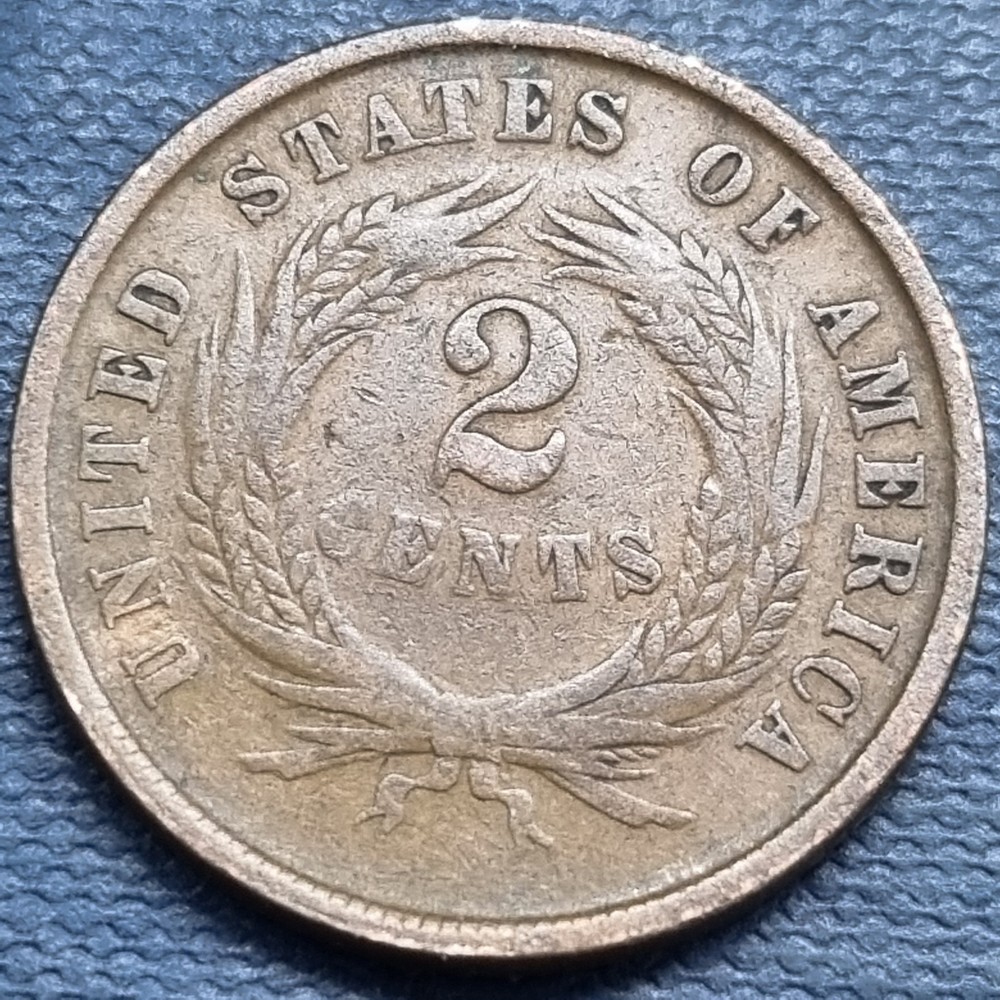 1866 Two Cent Piece 2c VF - XF #101237