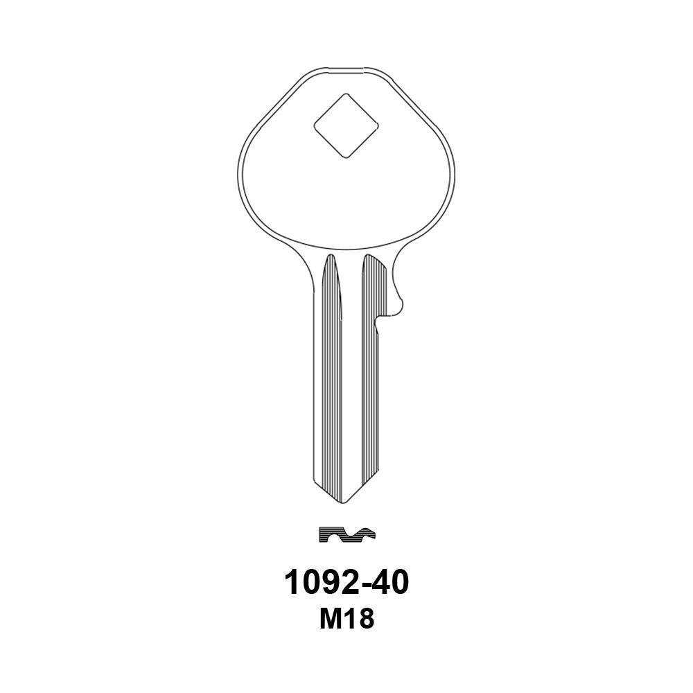 M18 / 1092-40 Key Blank Nickel