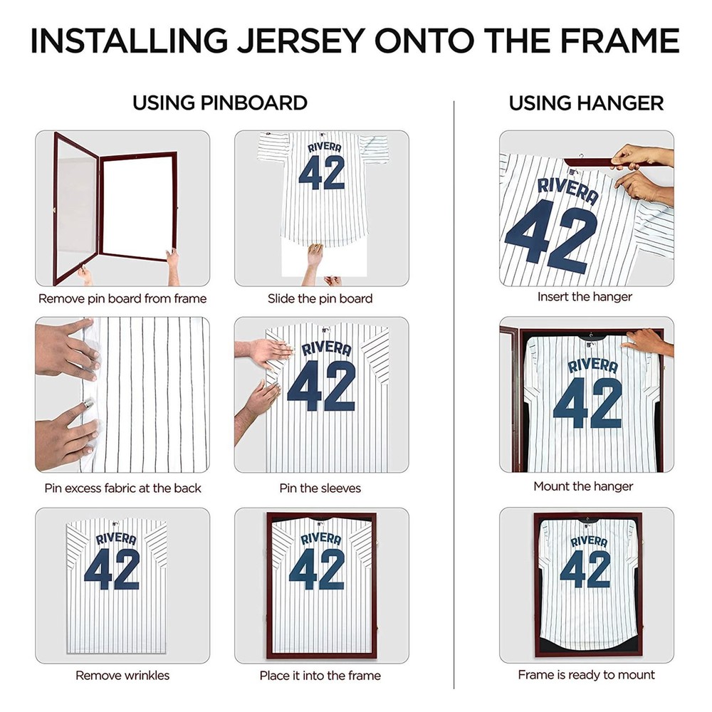 PRO UV Protected 31.5" Jersey Display Frame Box Lockable Wall Mount Football