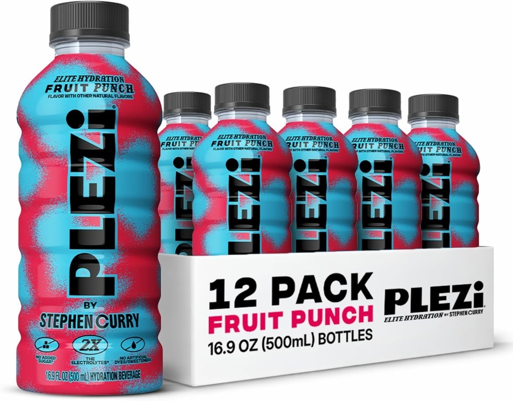 PLEZi Hydrat Drink FRUIT PUNCH - Electrolyte Drinks Made with Real