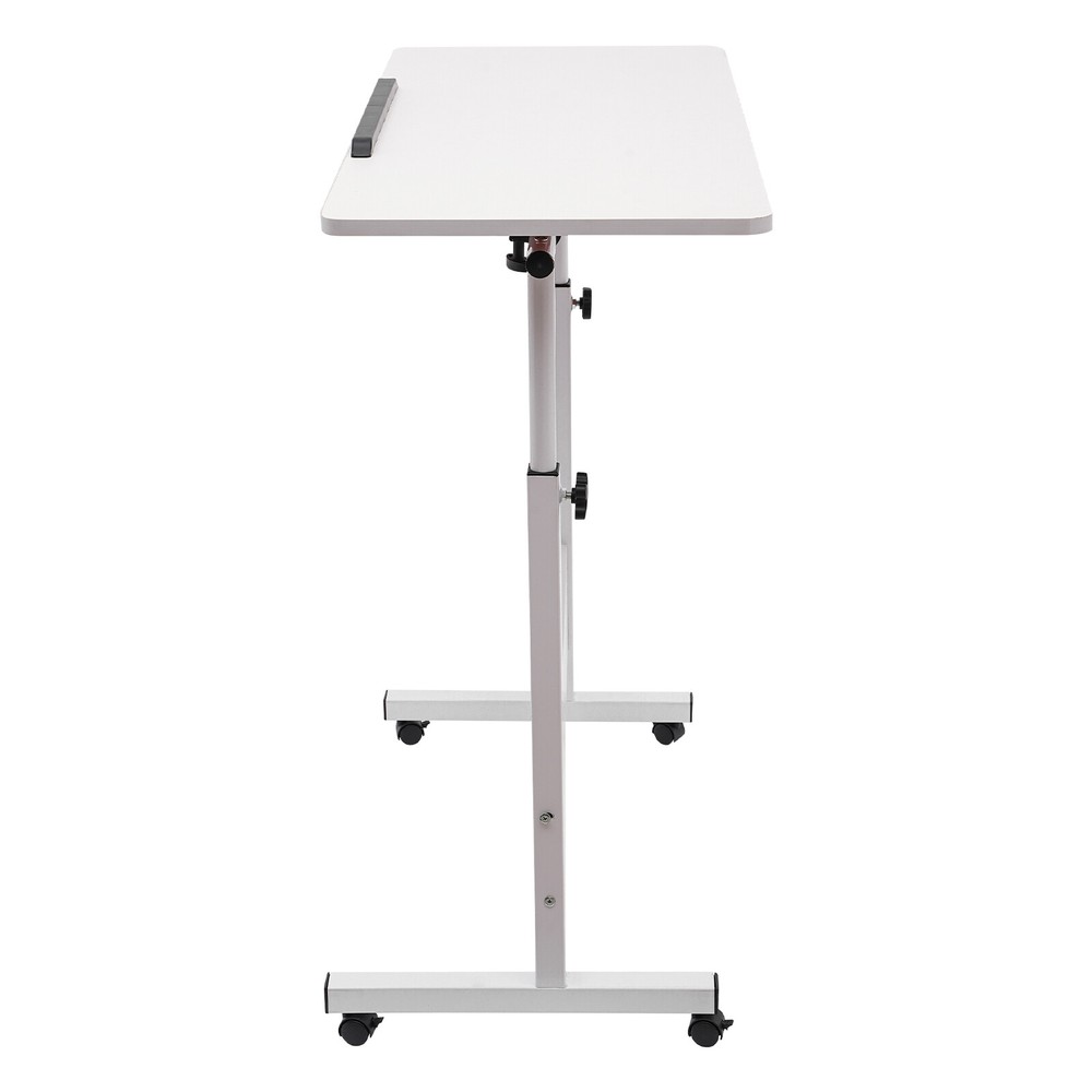 Adjustable Height Office Rolling Laptop Table Stand Bed Side Computer Desk Stand