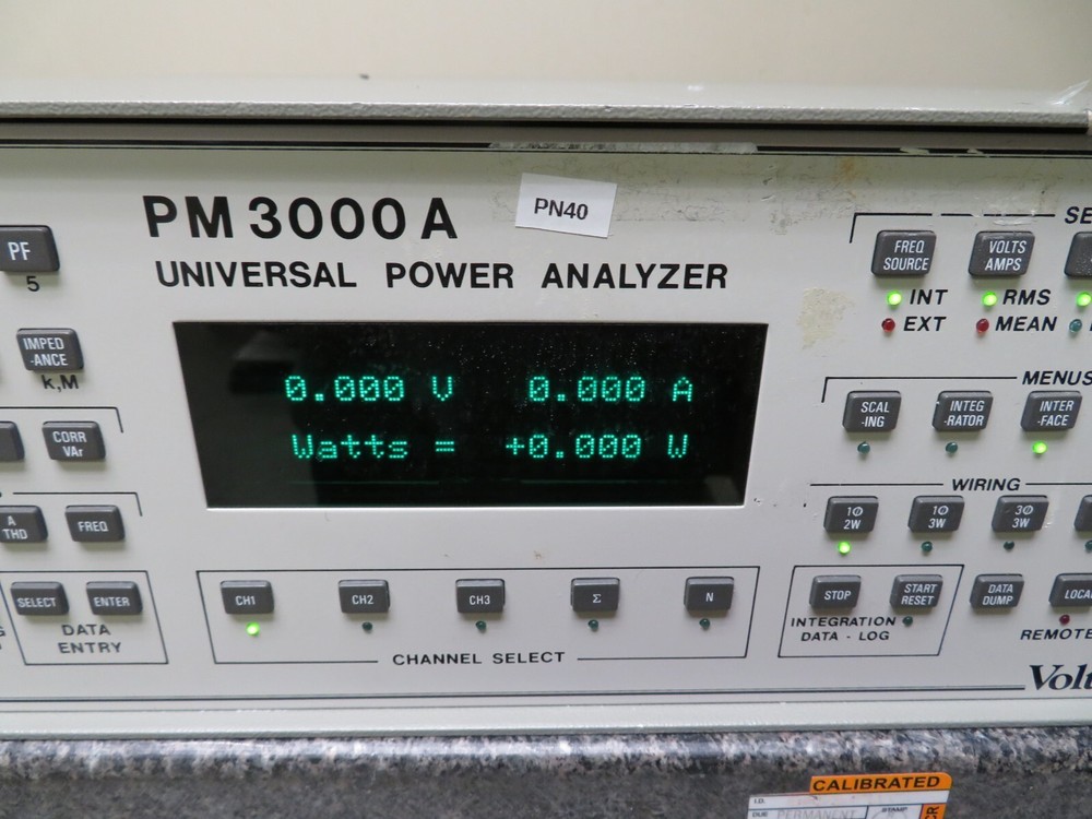 Voltech PM3000 Three Phase Power Analyzer PN40