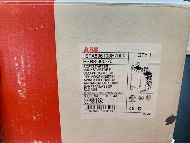 ABB #PSR3-600-70 SOFTSTARTER