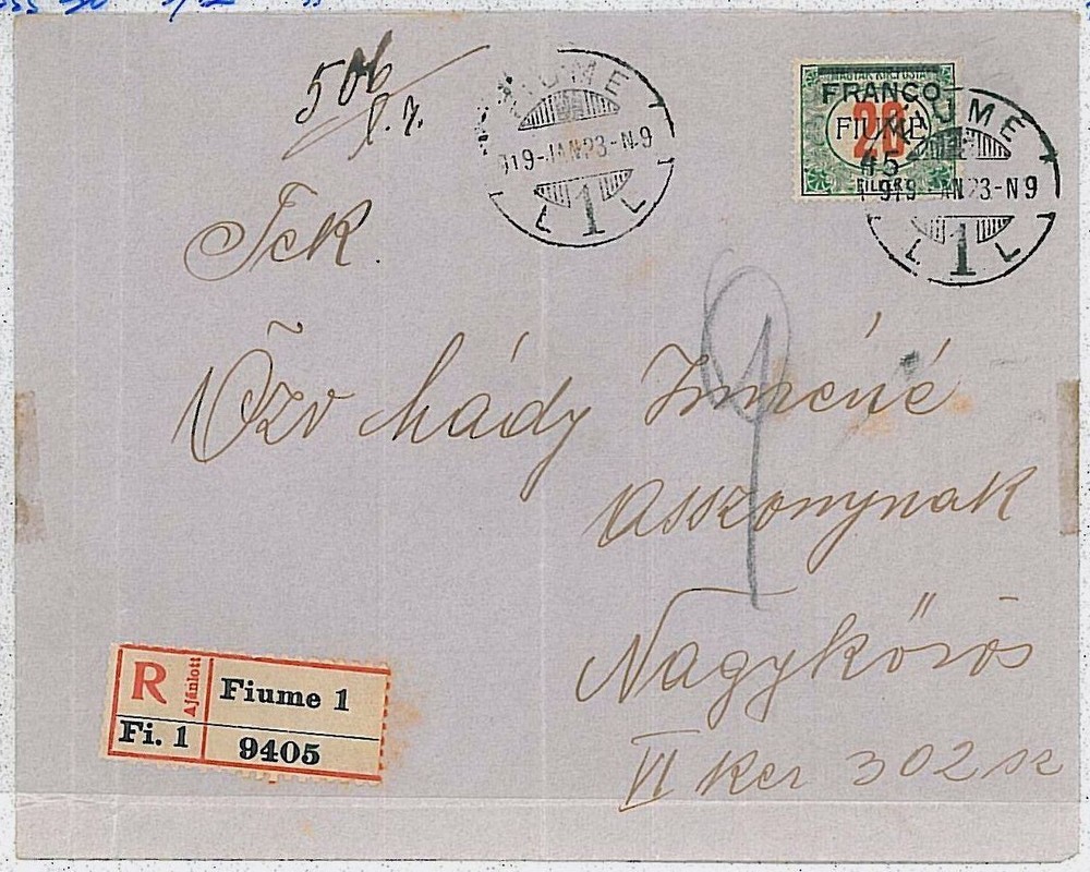 36449 OCCUPATIONS - Postal History: RIVER sass. #30 on recommended envelope