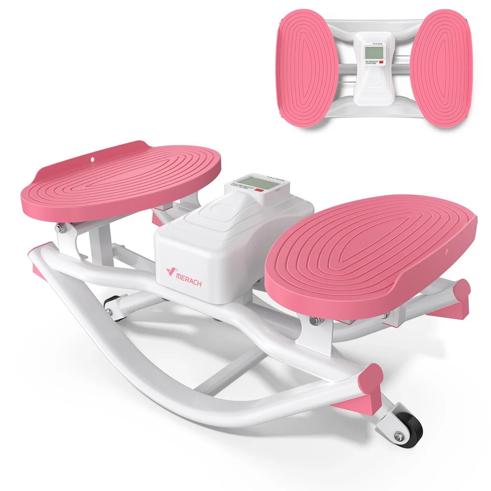 Merach Rocking Stepper Ski Machine with 3D Motion Stepper Design Side Sepper Mac