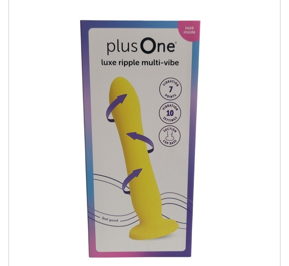 Plus One Luxe Ripple Multi-Vibe Waterproof Rechargeable-Suction Cup Discrete Pkg