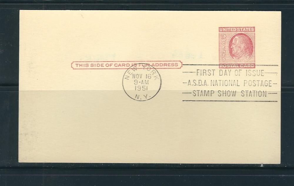 US Scott # UX38 Franklin FDC . No cachet
