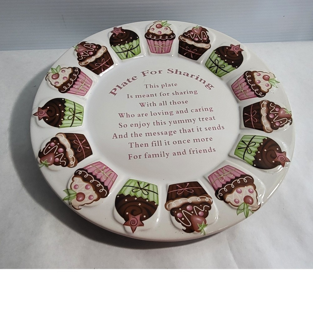 Plate For Sharing Cupcake Plate Decorative Plate Dessert Plate