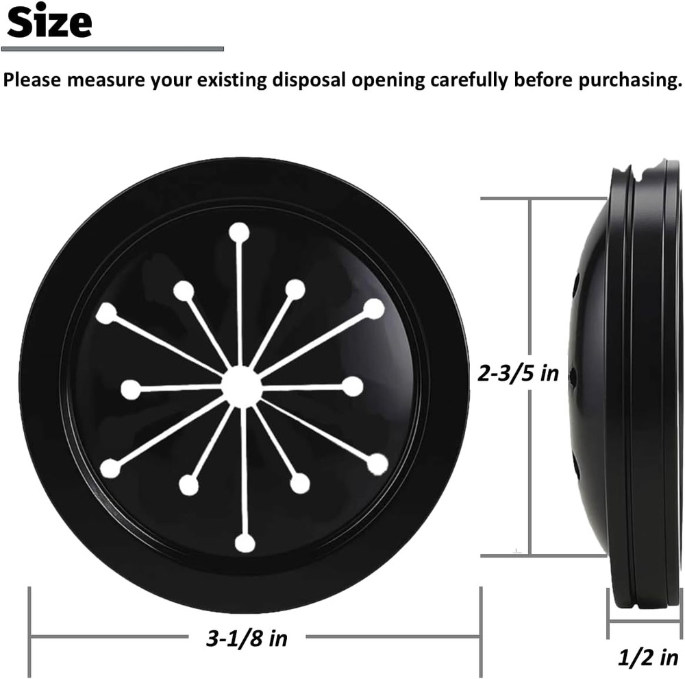 2 Pcs Garbage Disposal Splash Guard 3-1/8, Kitchen Sink Rubber Drain Guard, Sink
