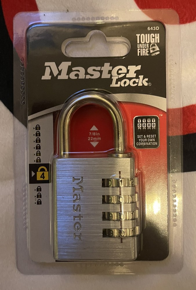 Master Lock 643D 1-9/16 Inch Combination Padlock