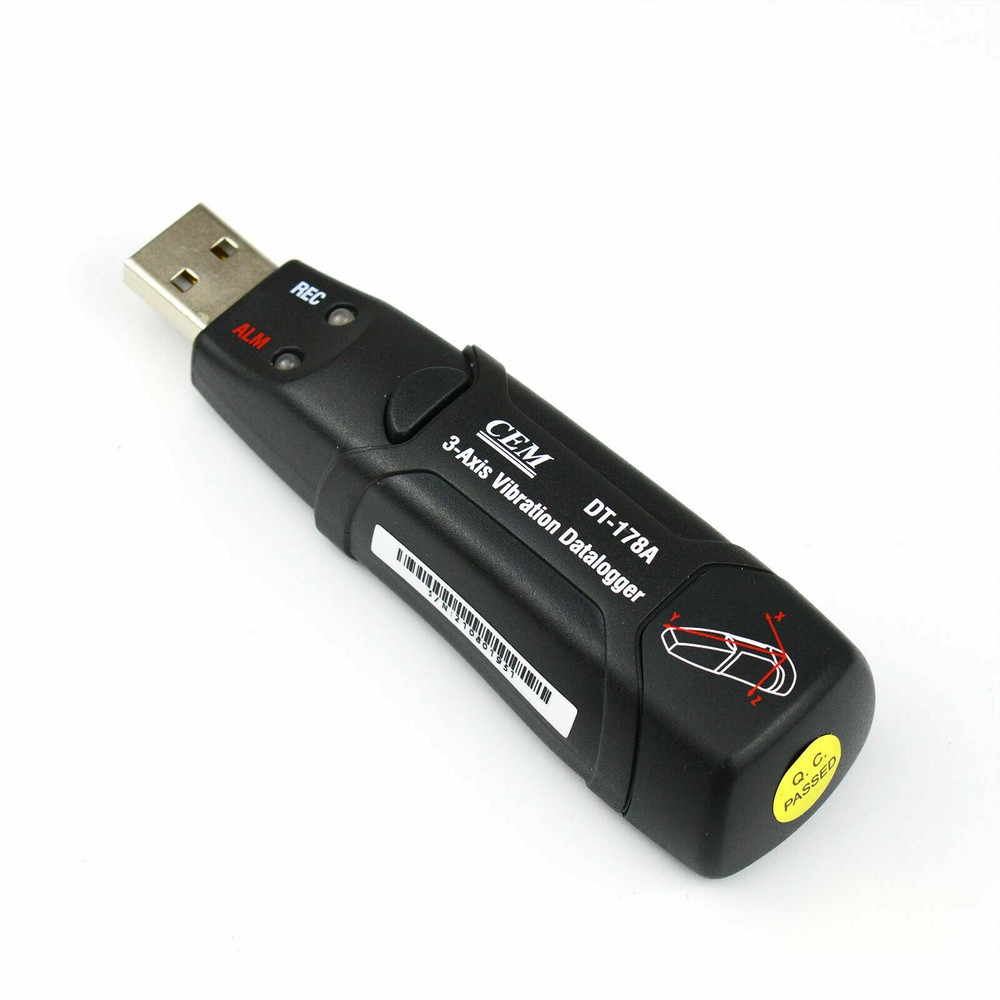 CEM DT-178A 3-Axis Shock Vibration Acceleration Data Logger 8M Memory FFT