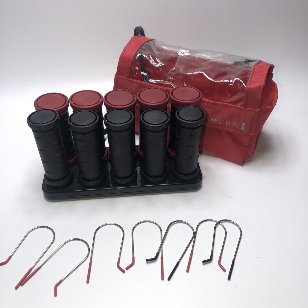 Remington H-1015 Ceramic Compact, 1-1 1/4 Inch, Red Hot Rollers,  Red