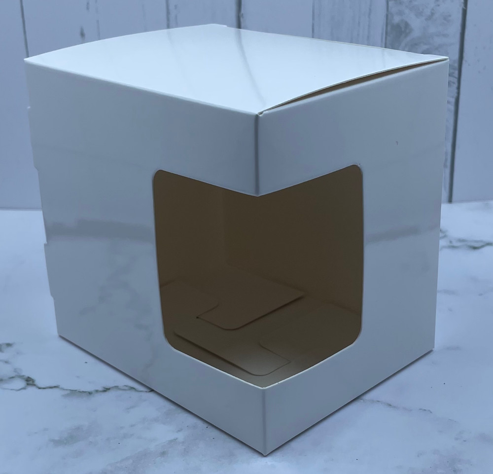 White Sublimation Boxes for 11oz Coffee Mugs (5 with window/5 without)